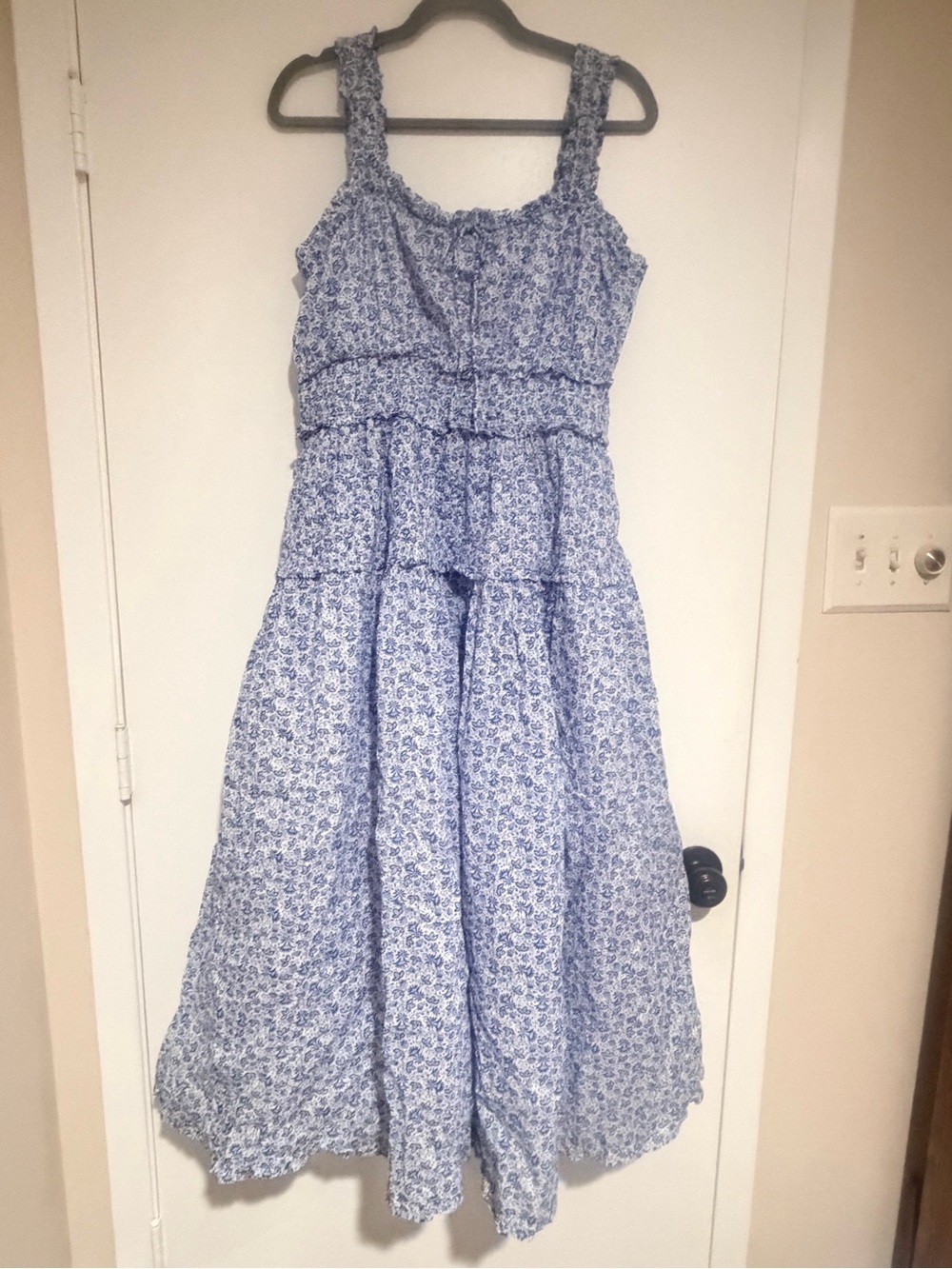 NWT Gap x Doen Collab Blue Floral Smocked Casual Sundress